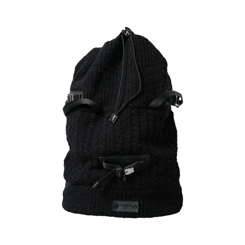 Dolce & Gabbana Elegant Tricot Wool-Blend Backpack in Black