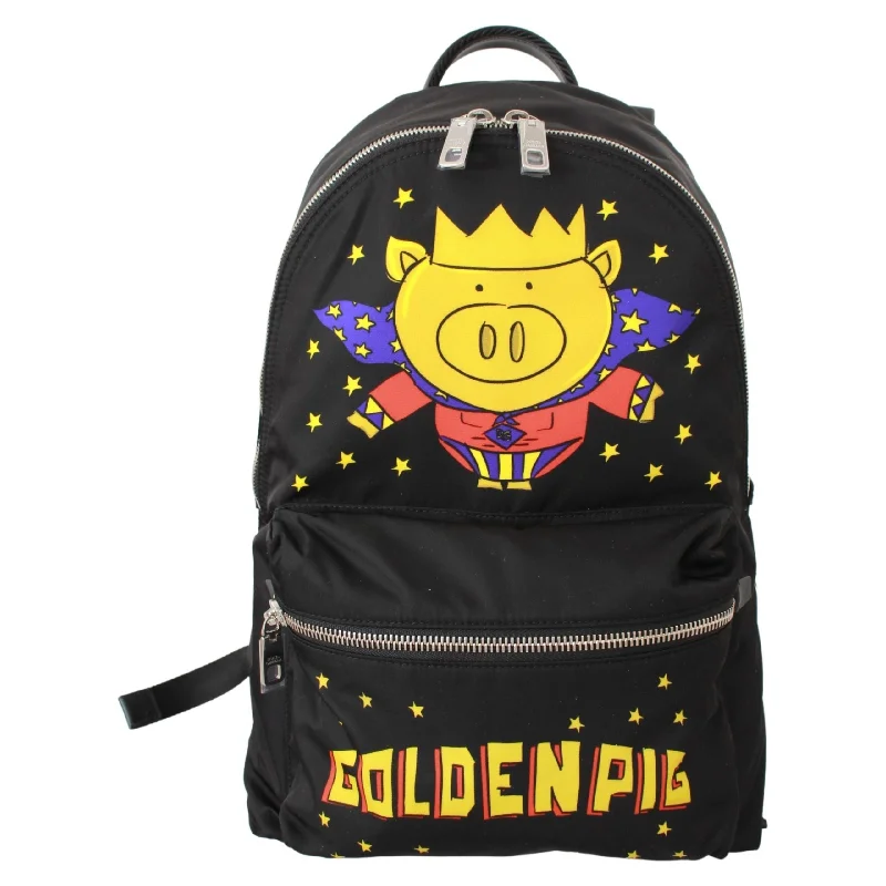 Dolce & Gabbana Golden Pig Motif Luxe Backpack