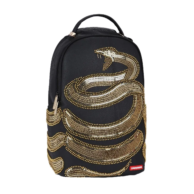 Sprayground Unisex Ai Gold Sequin Snake DLXSV Backpack 910B6301NSZ Black/Gold