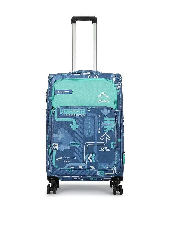 uppercase JFK Medium Check in 68cms Combination Lock Soft Trolley Bag Denim Blue