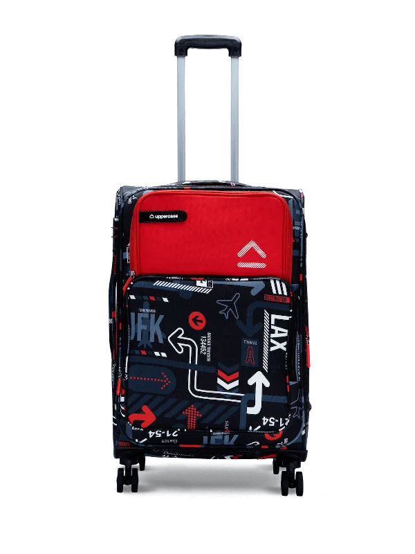 uppercase JFK Medium Check in 68cms Combination Lock Soft Trolley Bag Red