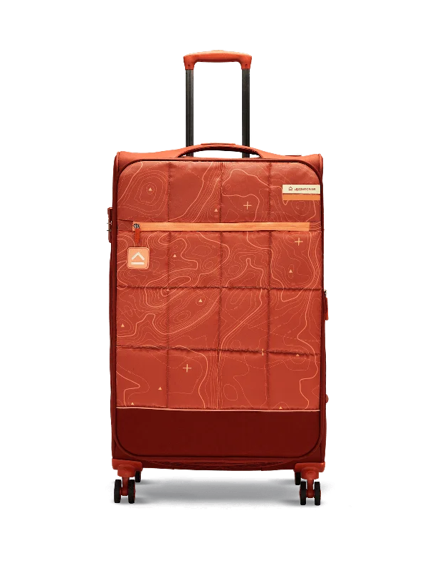 uppercase Topo Large Check in 77cms TSA Lock 8 Wheels Soft Trolley Bag Red