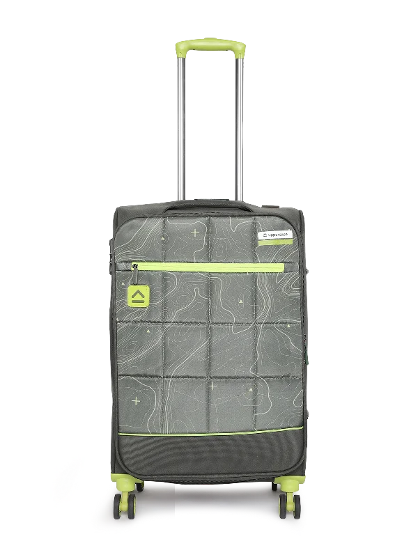 uppercase Topo Medium Check in 68cms TSA Lock 8 Wheels Soft Trolley Bag Green