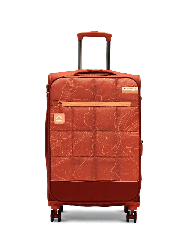 uppercase Topo Medium Check in 68cms TSA Lock 8 Wheels Soft Trolley Bag Red