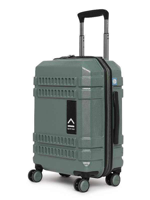 uppercase Bullet Small Cabin 56cm TSA Lock 8 Wheels Hard Trolley Bag Green