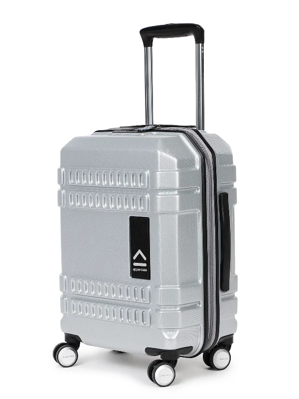 uppercase Bullet Small Cabin 56cm TSA Lock 8 Wheels Hard Trolley Bag Silver