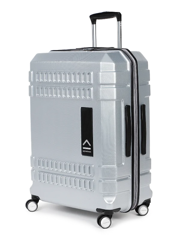 uppercase Bullet Large Check in 74cm TSA Lock 8 Wheels Hard Trolley Bag Silver