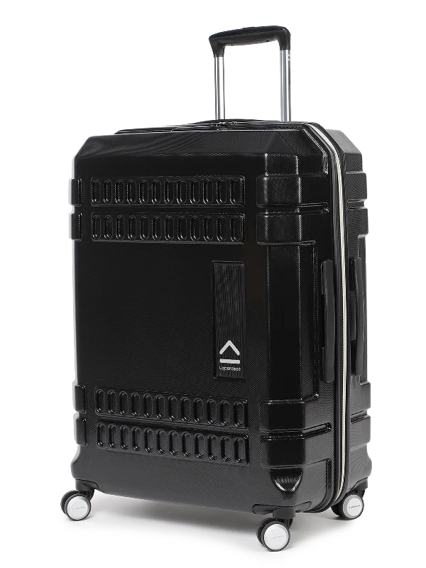 uppercase Bullet Large Check in 74cm TSA Lock 8 Wheels Hard Trolley Bag Black