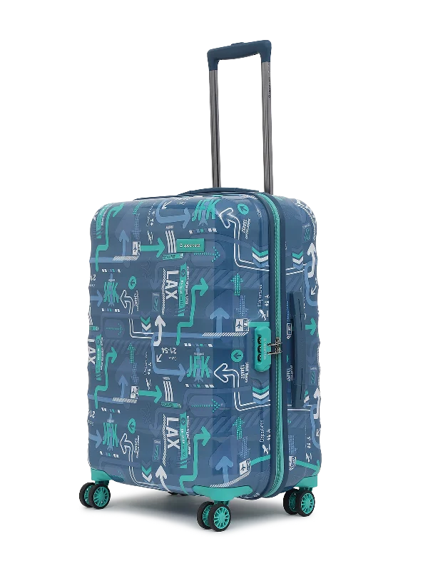 uppercase JFK Medium Check in 66cm Combination Lock Hard Trolley Denim Blue