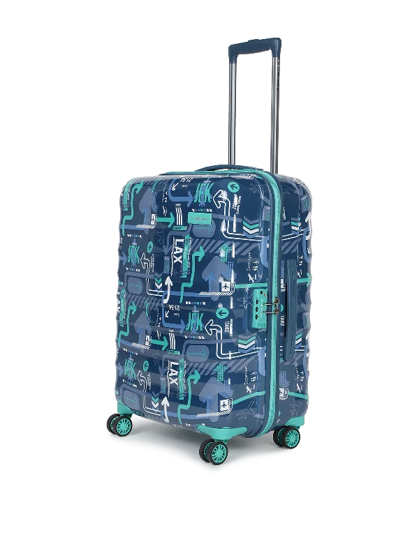 uppercase JFK Plus Medium Check-in 66cm TSA Lock, Hard Trolley Denim Blue