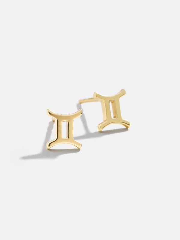 18K Gold Zodiac Earrings - Gold