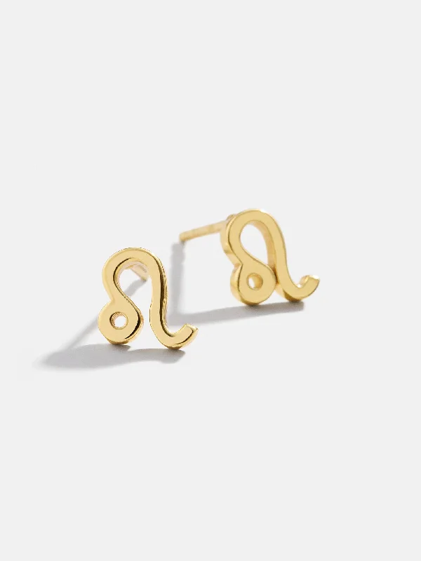 18K Gold Zodiac Earrings - Gold