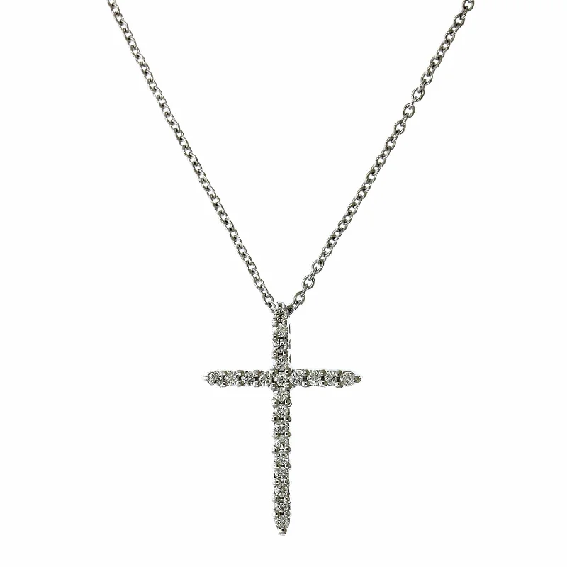 Roberto Coin 18K White Gold Diamond Cross Pendant