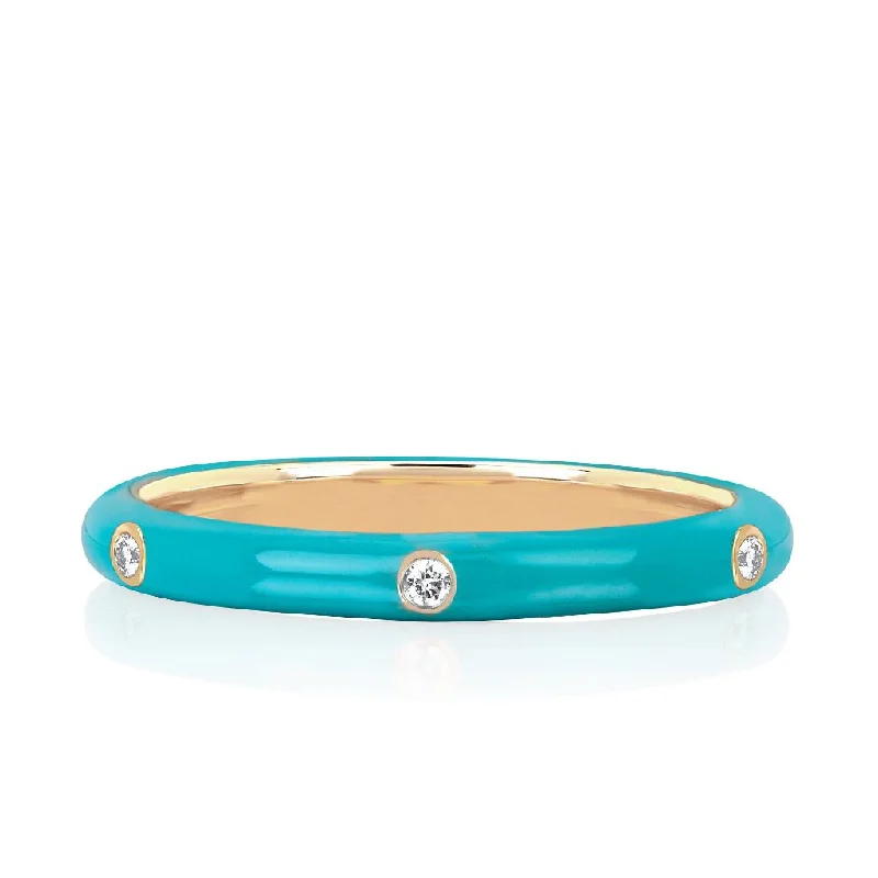 14K Yellow Gold / Turquoise