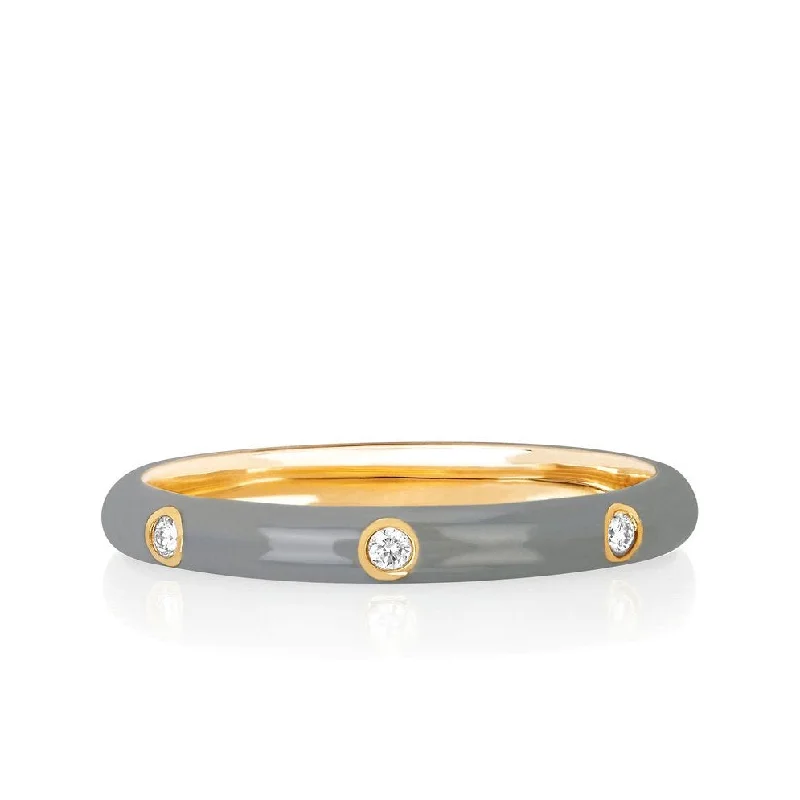 14K Yellow Gold / Light Grey