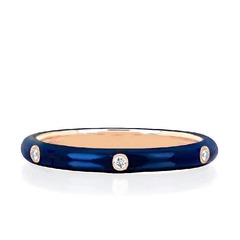 14K Rose Gold / Navy