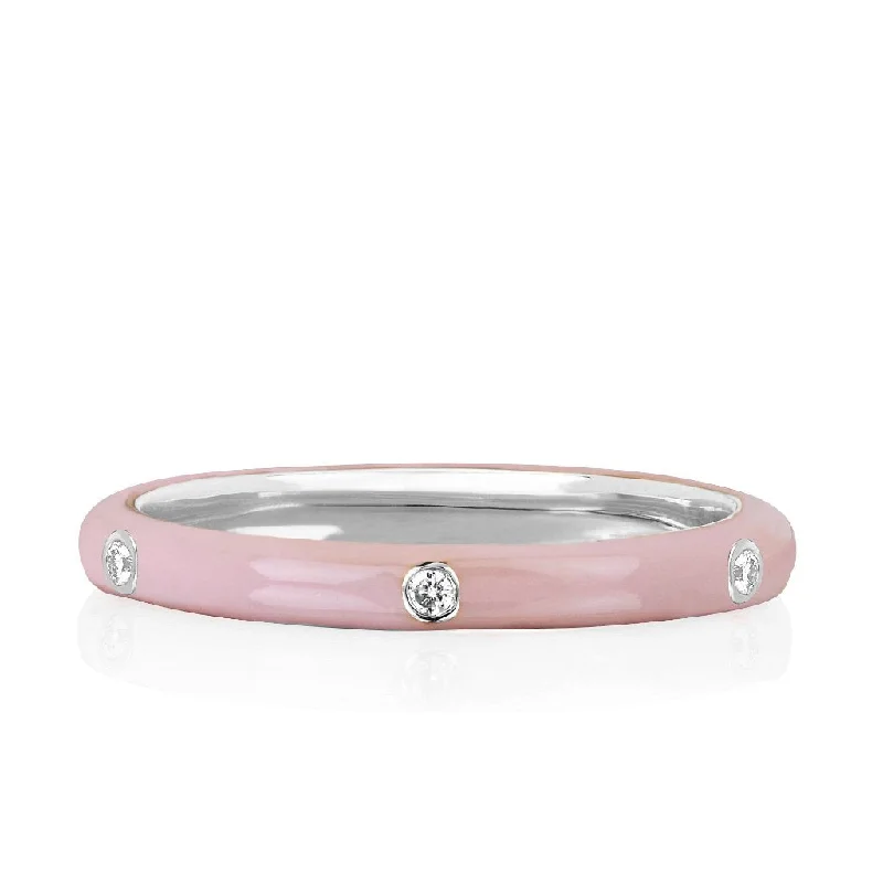 14K White Gold / Light Pink