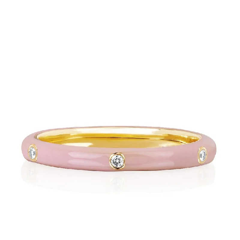 14K Yellow Gold / Light Pink