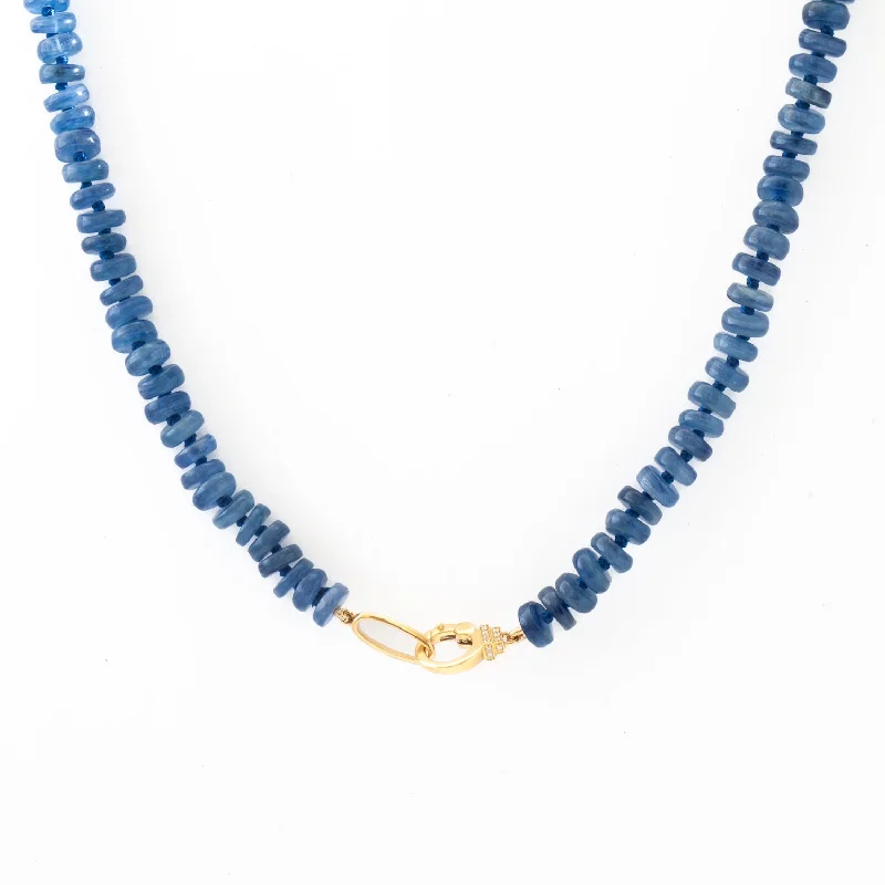 Kyanite Rondelle Beaded Necklace