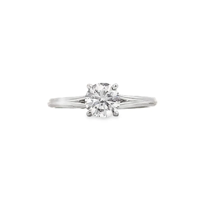 Platinum Lab Grown Diamond Solitaire Engagement Ring