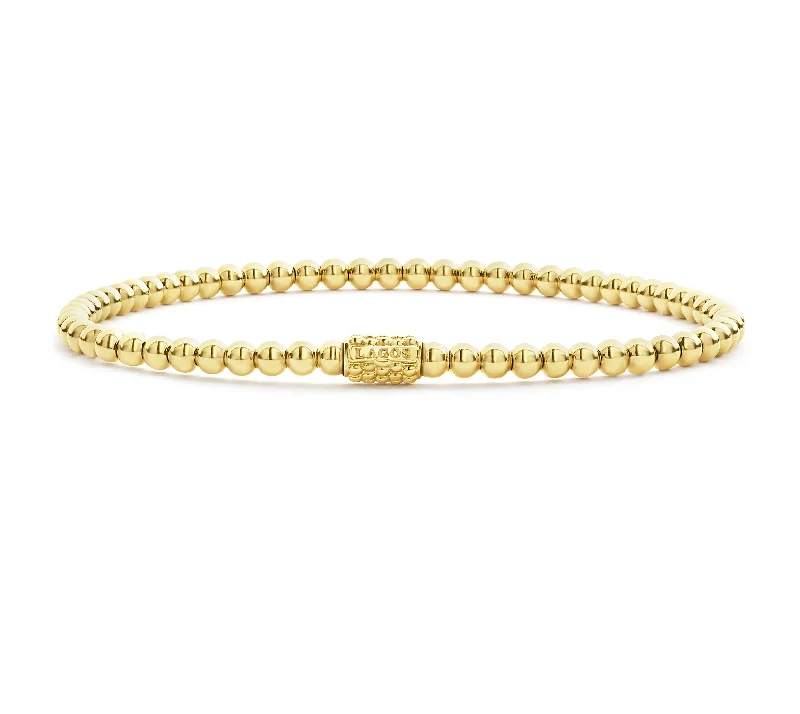 LAGOS Caviar Gold 3mm Bead Bracelet