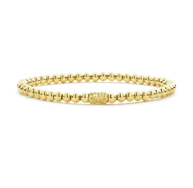 LAGOS Caviar Gold 4mm Bead Bracelet