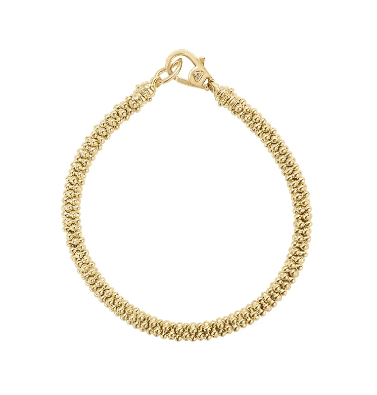 LAGOS Caviar Gold Thin Beaded Bracelet