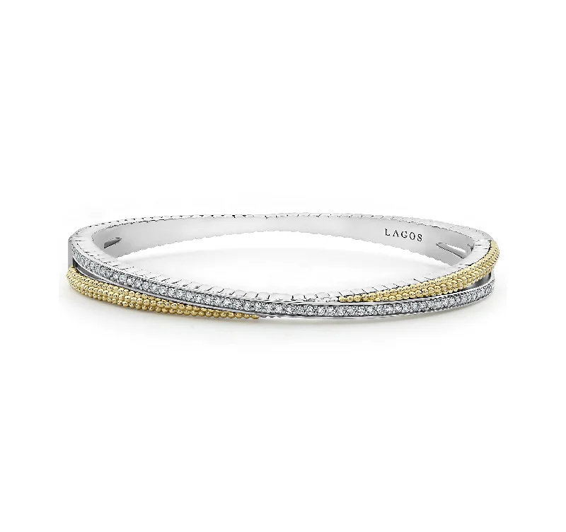 LAGOS Caviar Lux Gold Diamond Bangle