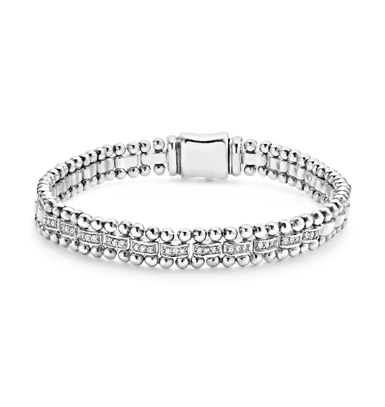 LAGOS Caviar Spark Diamond Link Bracelet