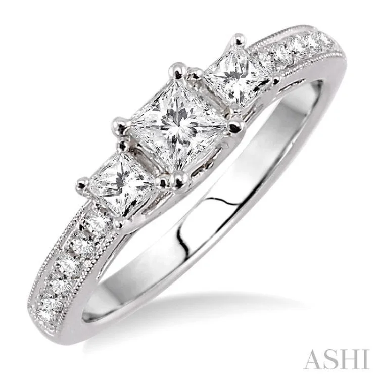 1/2 Ctw Diamond Semi-Mount Engagement Ring in 14K White Gold