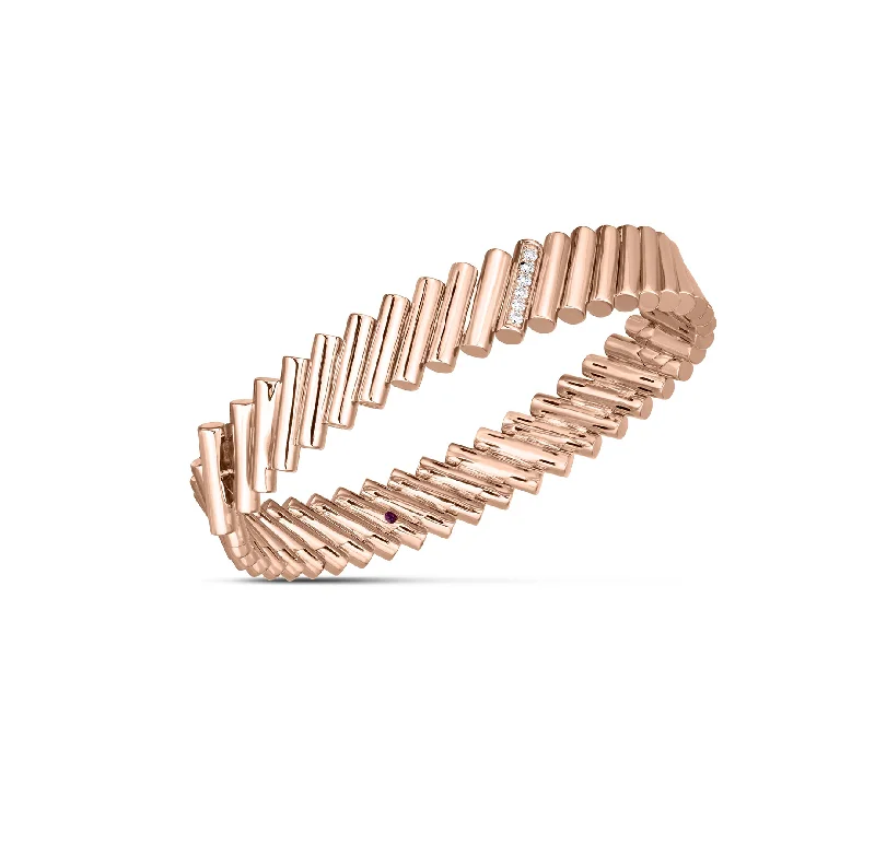 Roberto Coin Domino 18K Rose Gold Diamond Bangle