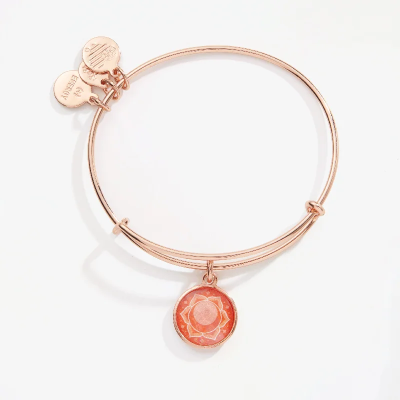 Sacral Chakra Charm Bangle Bracelet