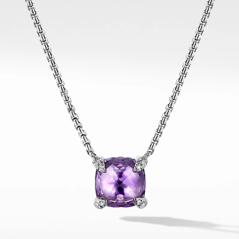 Chatelaine® Pendant Necklace with Amethyst and Diamonds