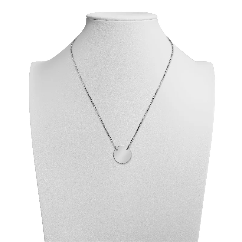 Stainless Steel Blank Circle Necklace / SBB0240