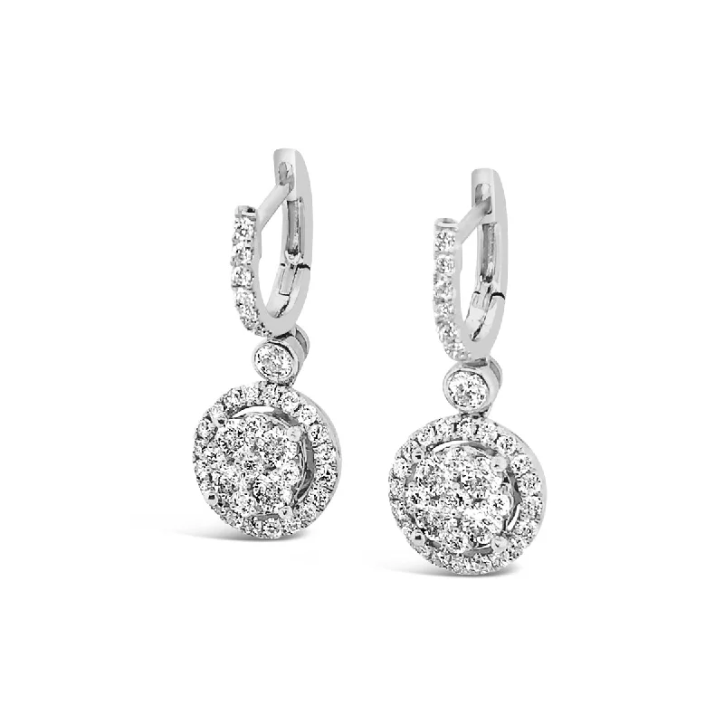 White Gold Diamond Fashion Drop Earrings