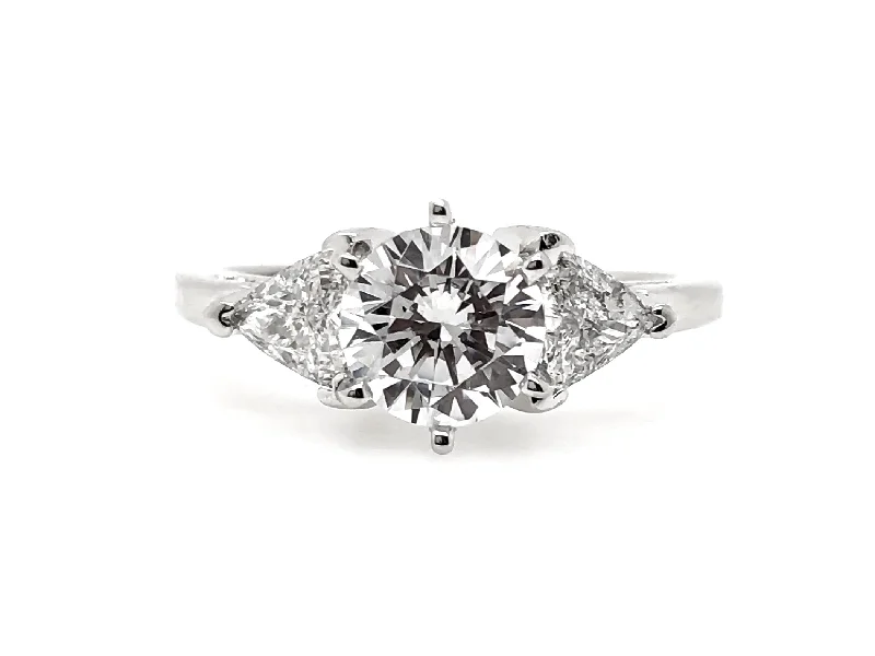 White Gold Three Stone Engagement Ring