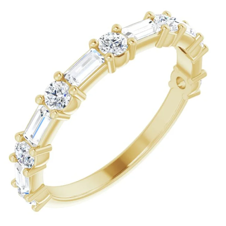 14K Yellow 3/4 CTW Natural Diamond Anniversary Band