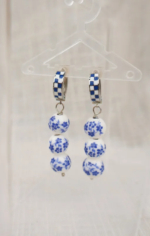 Blue and White Checkered Hoops