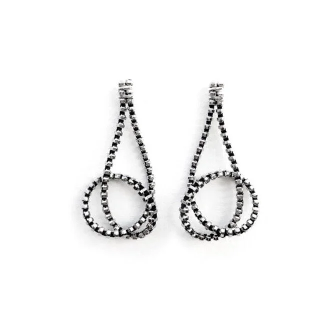 Cut Away Knot Earrings, Silver, Medium