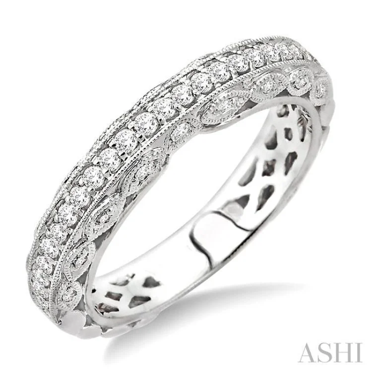 3/8 Ctw Diamond Matching Wedding Band in 14K White Gold