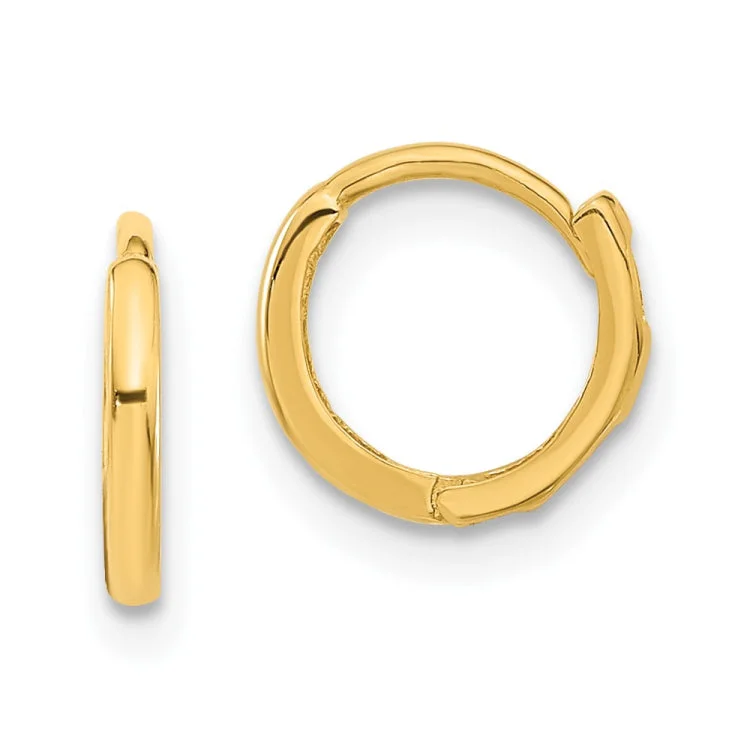 14k Madi K Polished Hinged Hoop Earrings