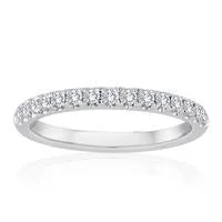 Platinum .50Ctdw Natural Round Diamond Band Size 6