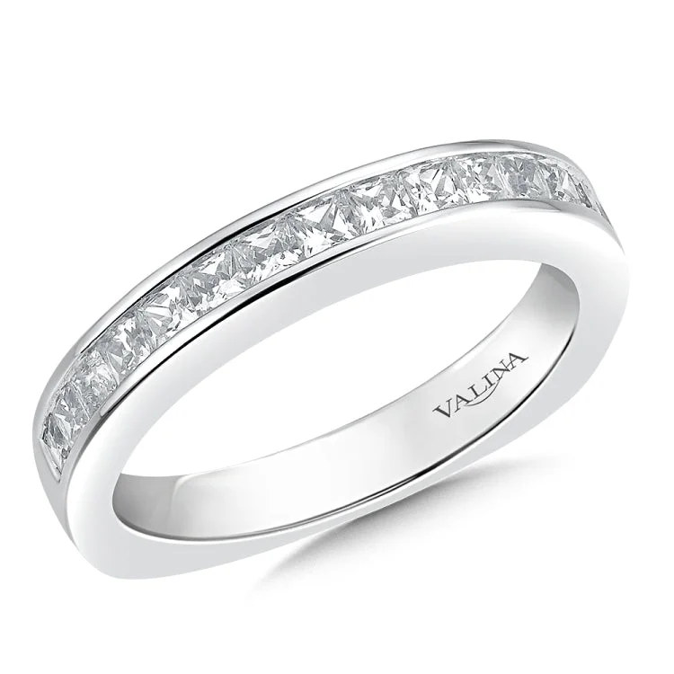 True fit matching diamond wedding band and a beautiful reminder of that special day for years to come.