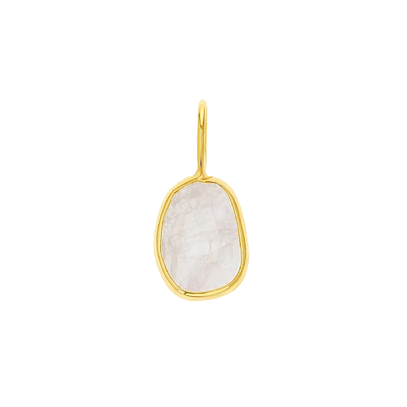 One of a Kind Moonstone Slice Charm