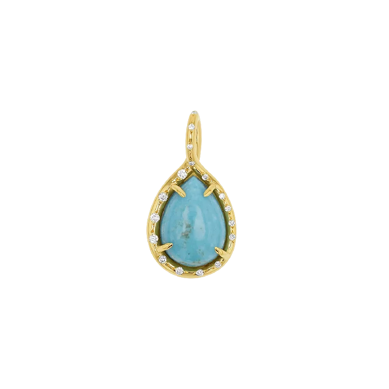 Turquoise Tear Drop Charm