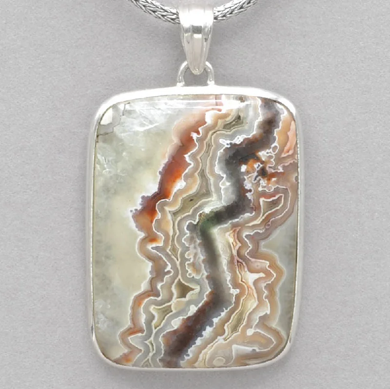 Crazy Lace Agate Pendant