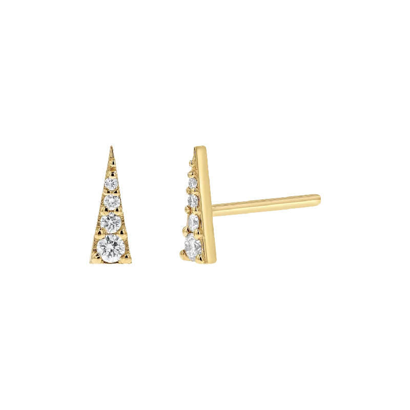 Diamond Spike Stud Earrings