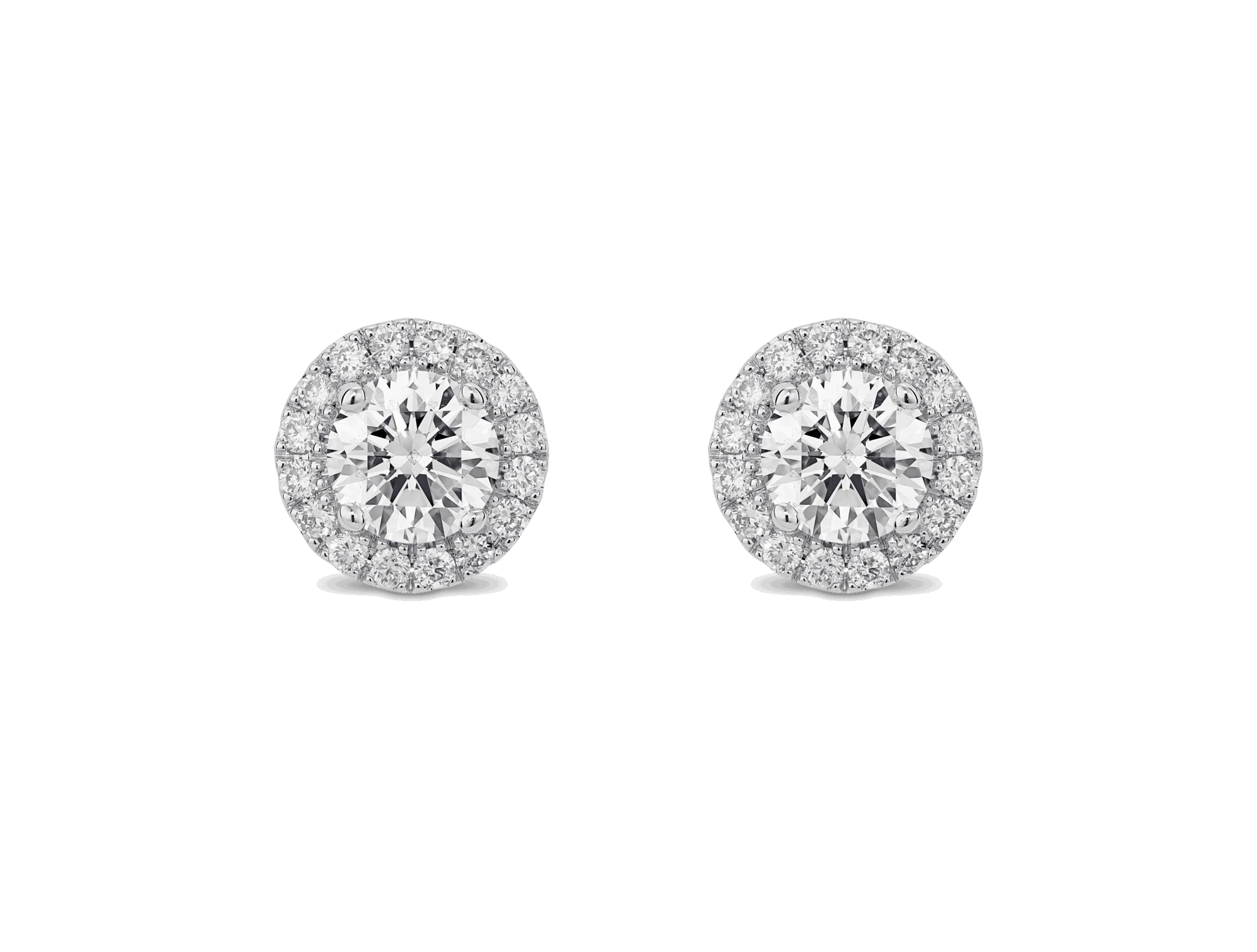 LIGHTBOX Lab-Grown Diamond 1 CT Halo Earrings with White Diamond